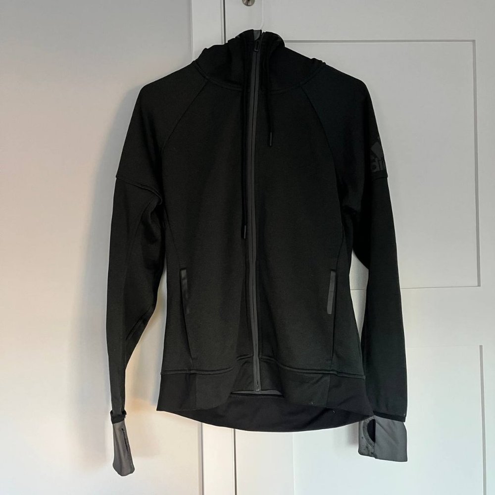 Adidas Black Slim Fit Athletic Jacket